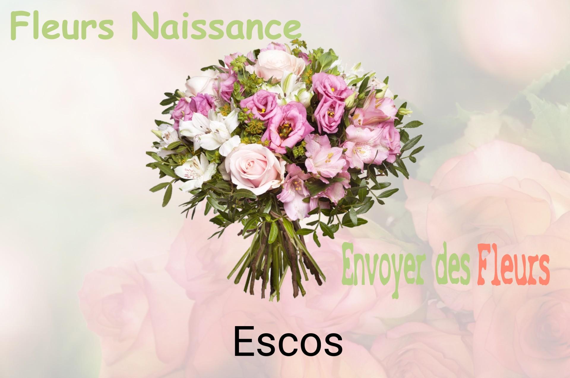 Bouquet de fleurs de naissance livré à Escos